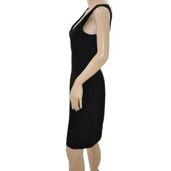 J Crew Classic Gabardine Minimalist Black Career Work Sheath Dress 10 P Petite - Picture 3 of 6